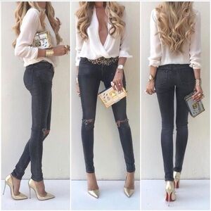 Michelle Mason Chiffon Bodysuit